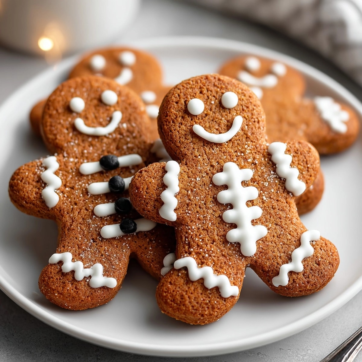 Golden Skeleton Gingerbread Men Cookies cooling, spiced aromas fill the air, spooky treat.