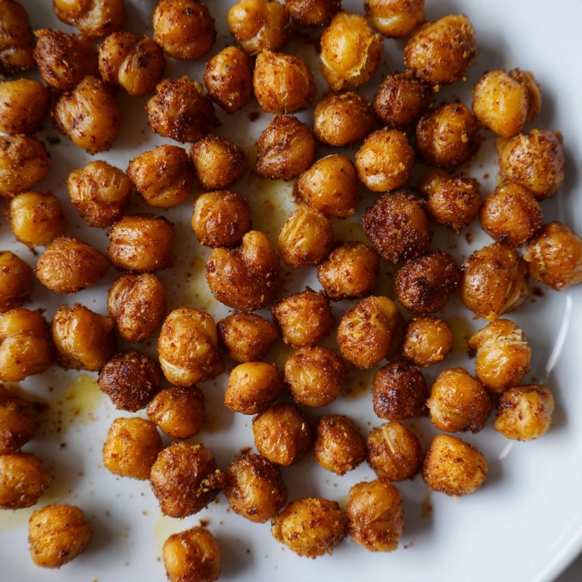 Imagine crunchy Garlic BBQ Roasted Chickpeas seasoned to perfection, a flavorful gluten-free treat.