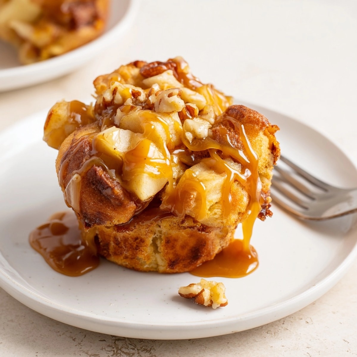 Imagine moist, fragrant Caramel Apple Bread Pudding Muffins, a perfect autumn treat for breakfast.