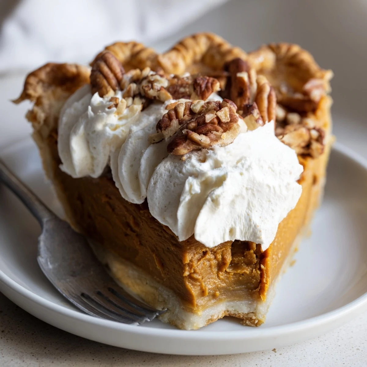 Delicious Thanksgiving Sweet Potato Miso Pie served warm with a cinnamon aroma.