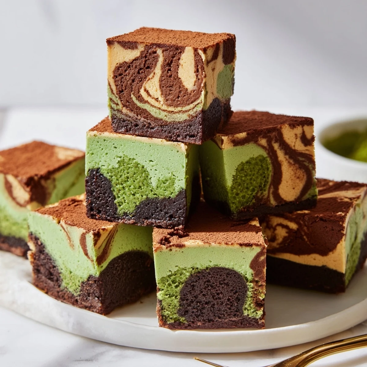 Delightful chai tiramisu served in mini cups garnished with cocoa powder.  