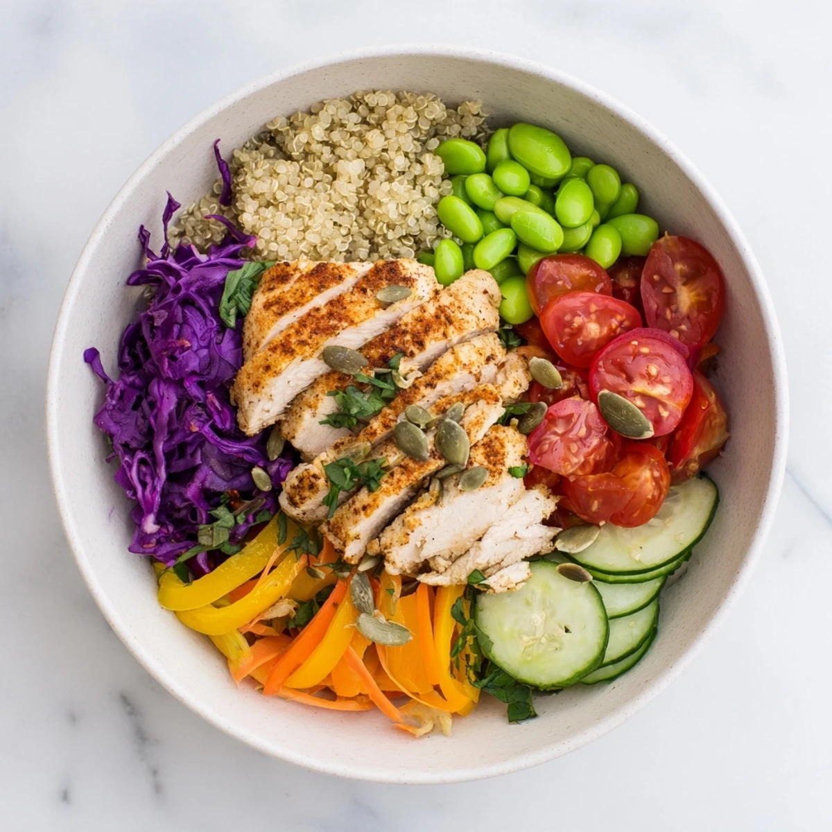 Beautifully layered healthy meal-prep bowls brimming with wholesome flavors and vibrant colors.