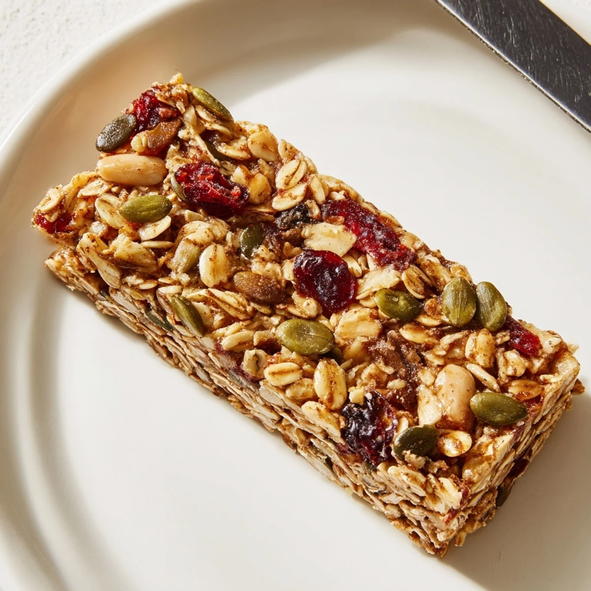 Sweet and wholesome Cinnamon & Pumpkin Seed Energy Bars, ideal for a quick on-the-go treat.