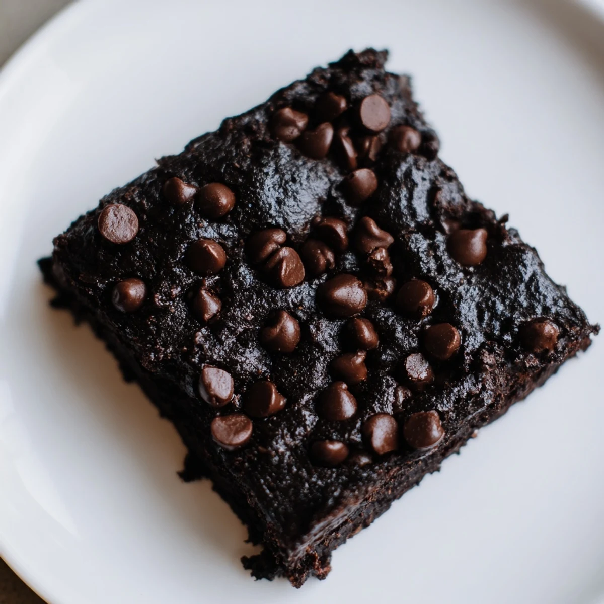 Warm, freshly baked Black Bean Brownies, rich and chocolatey, ready to serve and enjoy now.