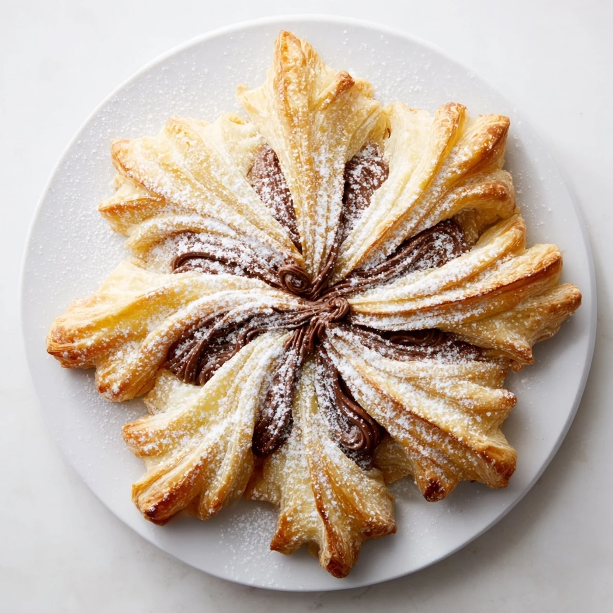 Imagine the warm, chocolatey aroma of fresh-baked Express Nutella Puff Pastry Snowflakes, perfect for sharing.