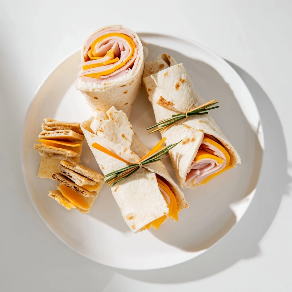 Close-up of freshly made Graduation Cap Diploma Snack Wraps, arranged for an appetizing presentation.