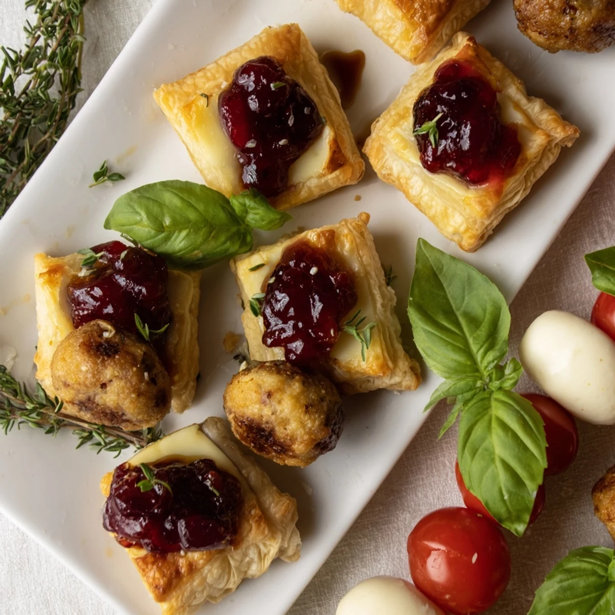 These delicious Joy to the World Festive Appetizer Trio bites and skewers offer global flavors for a joyful holiday gathering.