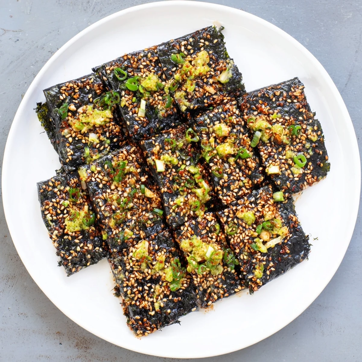Crispy savory seaweed snacks