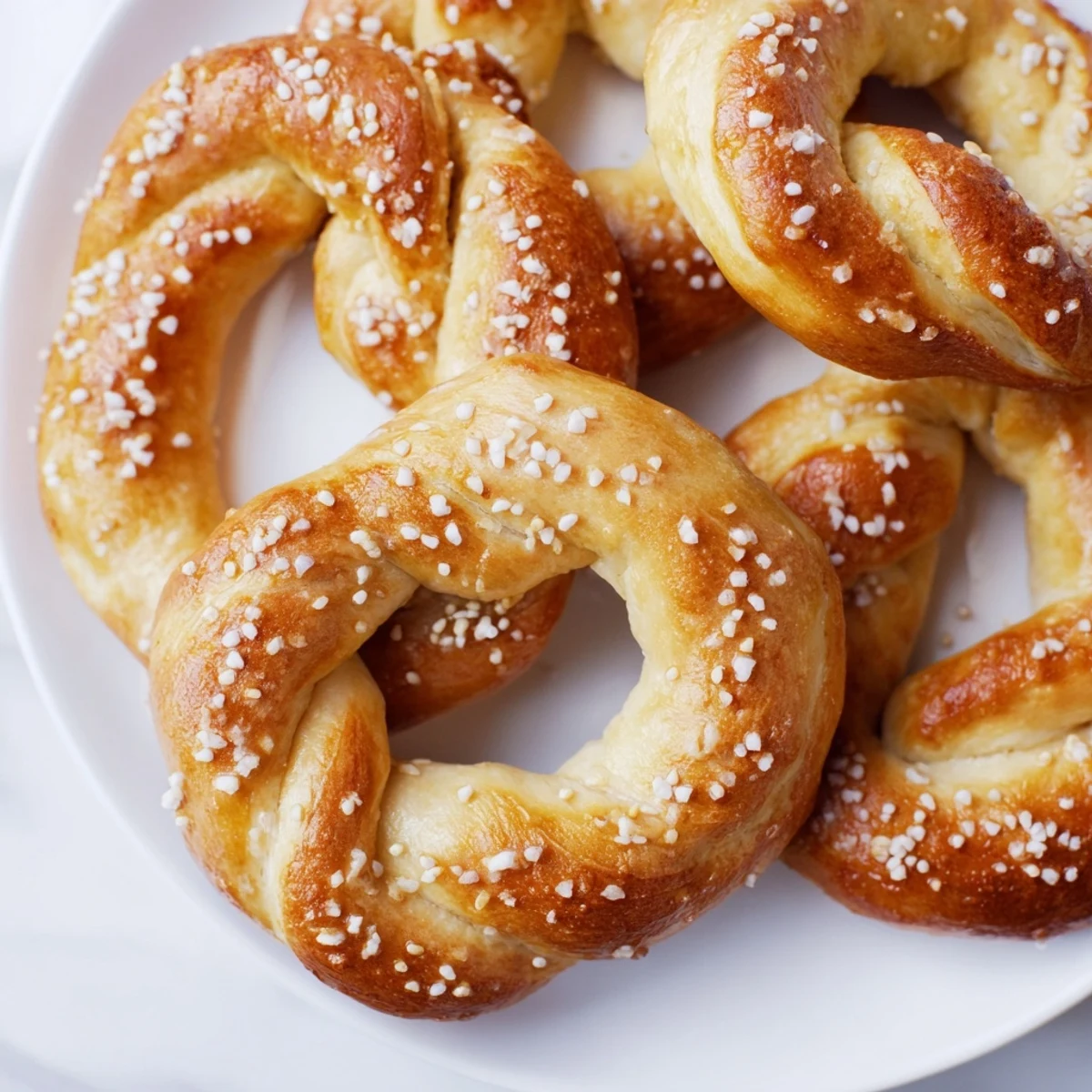 Serving suggestions: warm, salty Bretzels Anneau de Fête, perfect with mustard and cheese for a party.