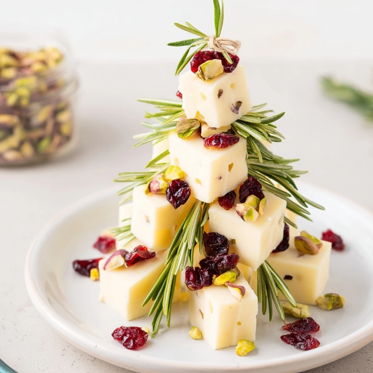 Get ready for the holiday with this beautiful Cranberry White Cheddar Tree, a flavorful appetizer.