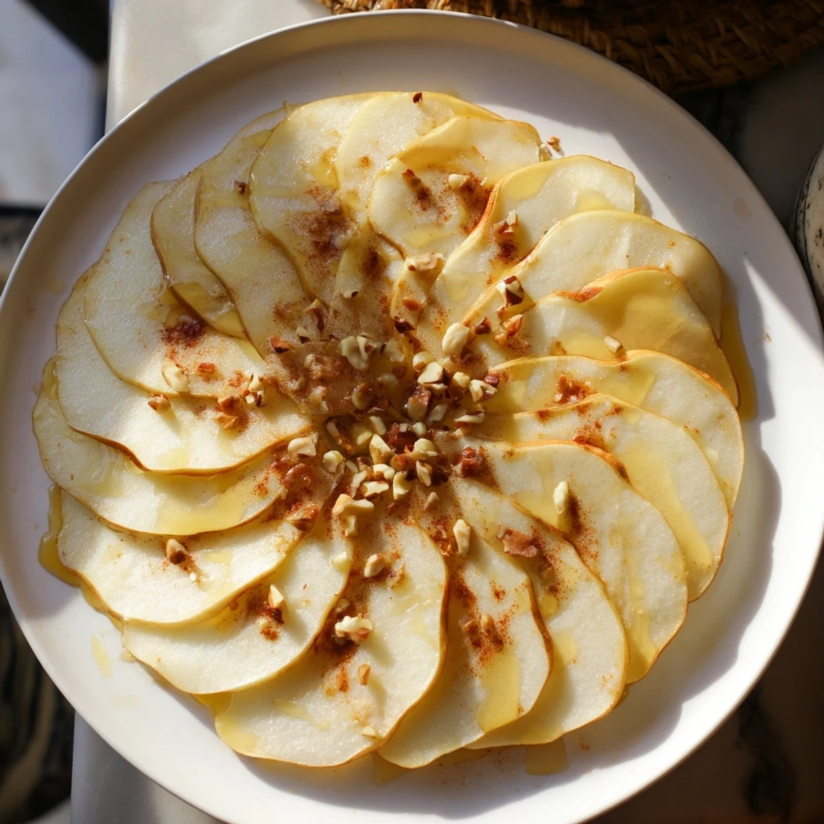 Enjoy these easy pear slices with honey; a light and refreshing dish with optional toppings.
