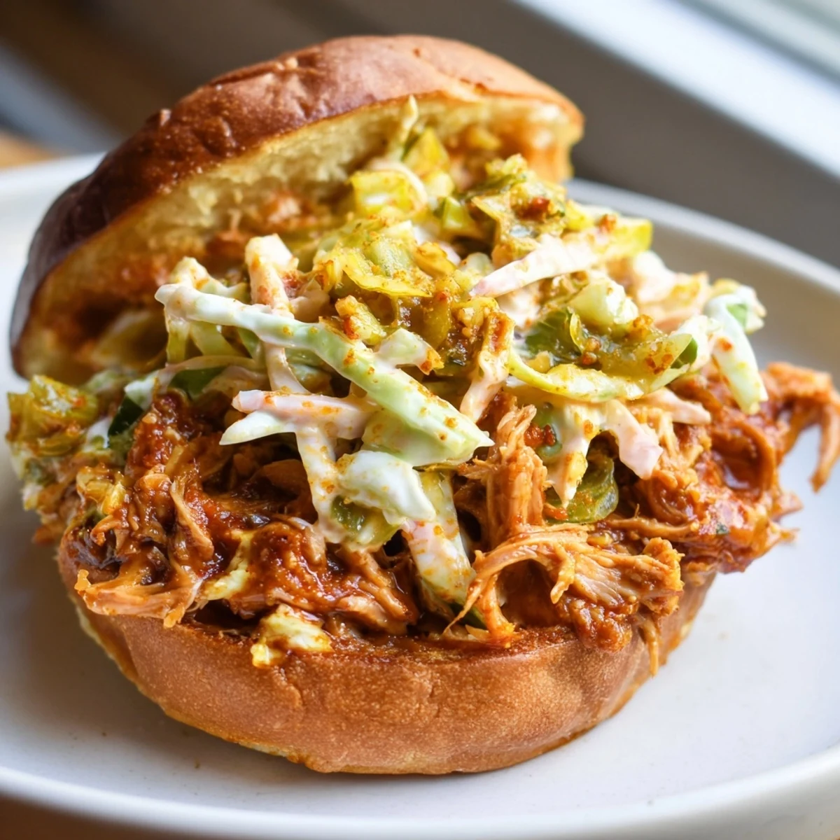 Tender BBQ jackfruit sliders piled high on toasted buns, perfect for a vegan pulled pork experience.