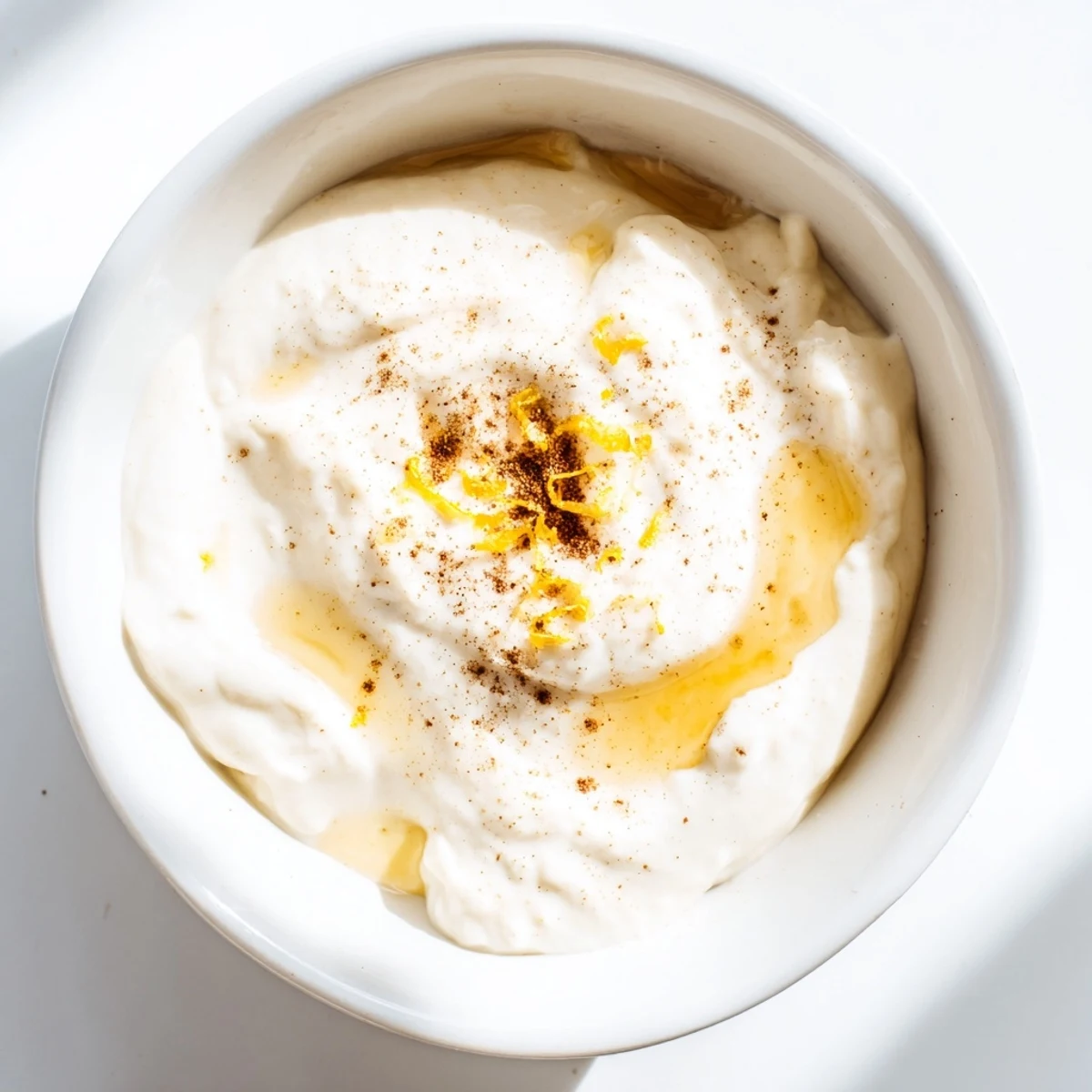 A refreshing swirl of honey and vanilla enhances this quick Greek Yogurt Fruit Dip alongside juicy grapes.