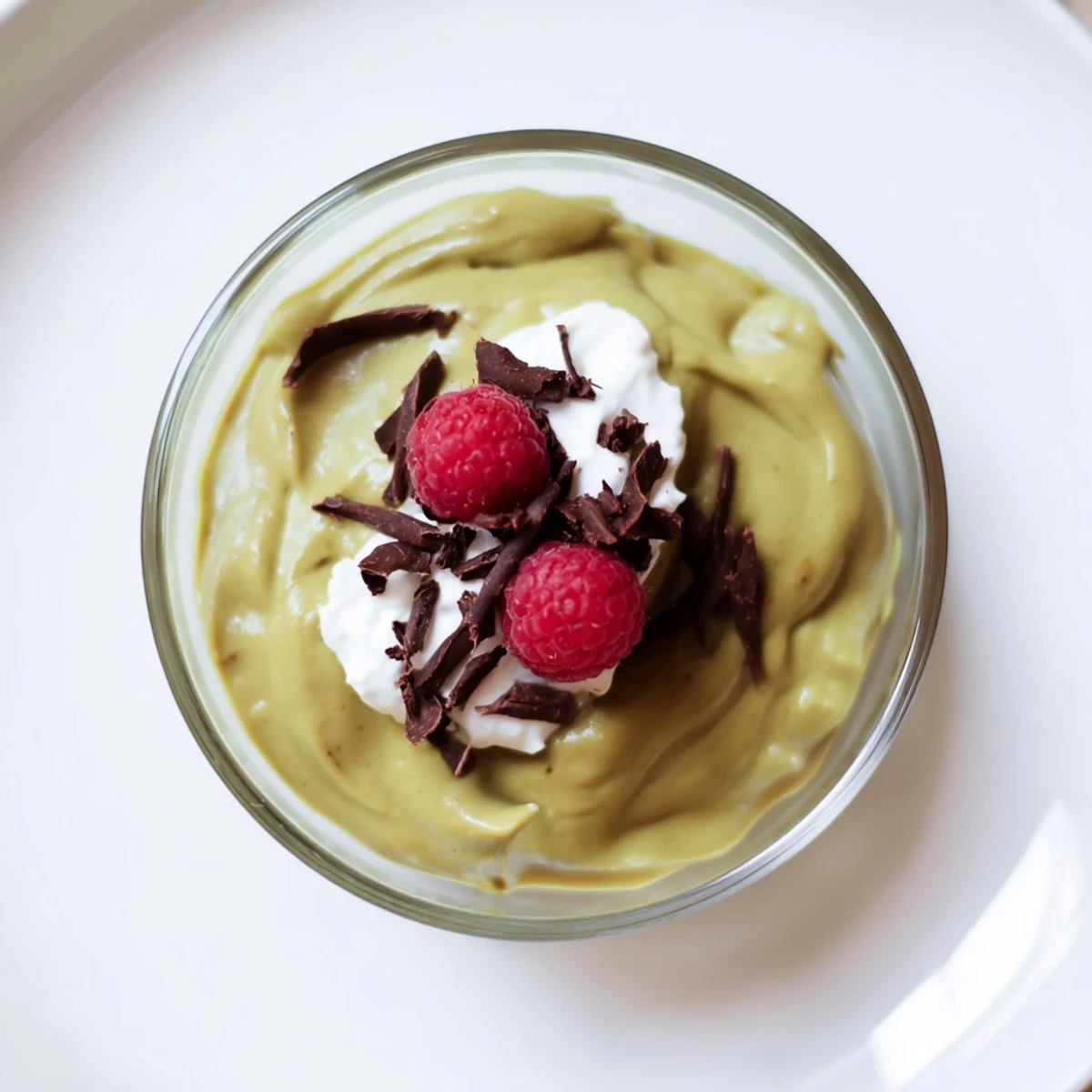 A close-up of decadent avocado chocolate pudding, a vegan dessert perfect for chocolate lovers.