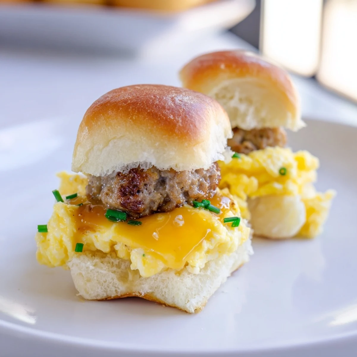 Savory and sweet, these fresh-baked Mini Breakfast Sliders are stacked with layers of flavorful ingredients.