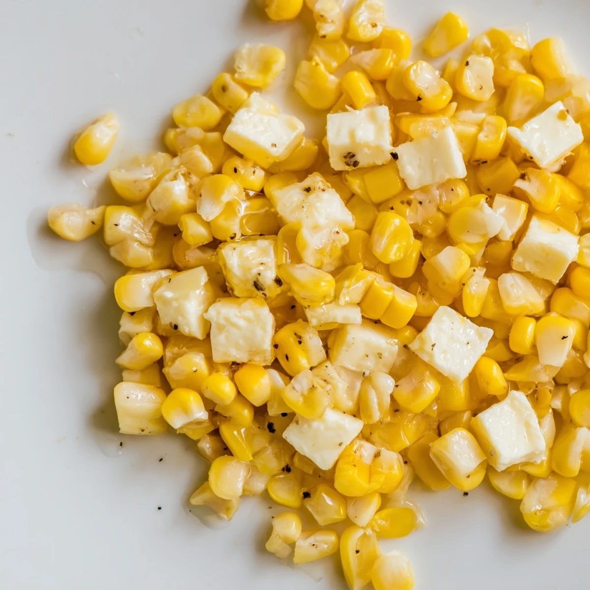 Golden honey butter skillet corn glistening, a delightful American side dish, ready to savor.