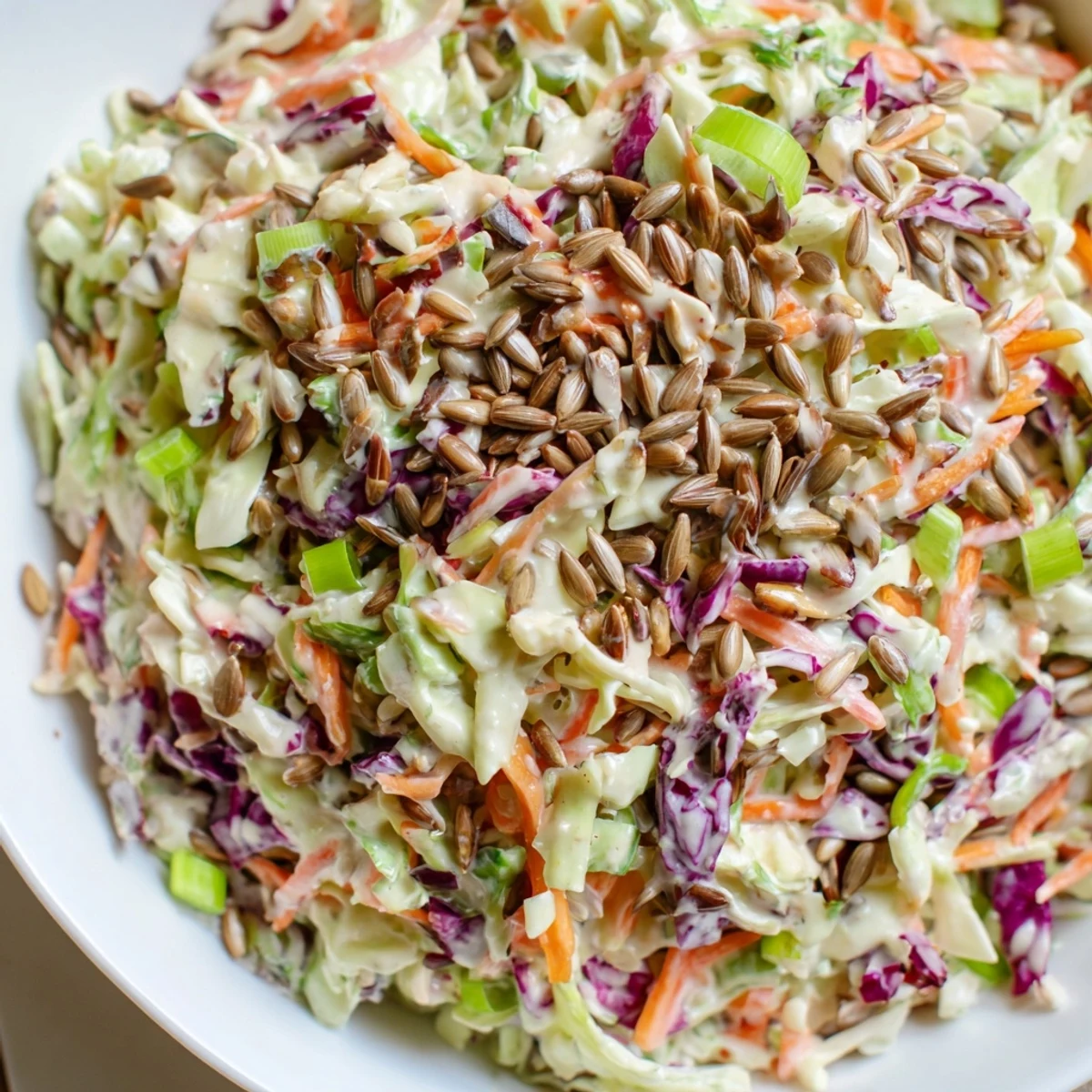 Chilled and refreshing crunchy coleslaw salad, a perfect side dish for your summer barbecue.