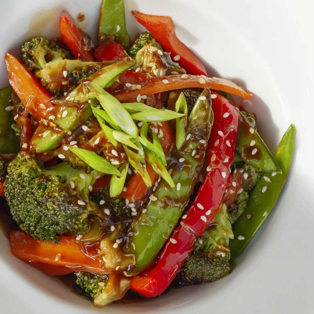 Freshly grated ginger and crisp vegetables sizzle in a hot wok for this quick Ginger Stir-Fried Vegetables meal.