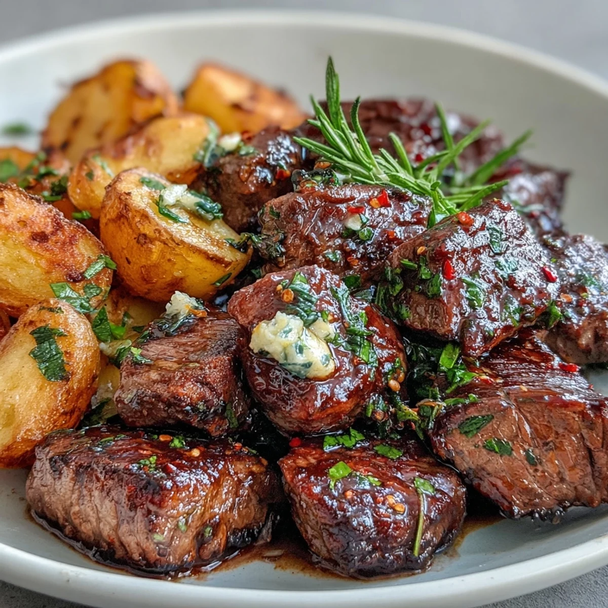 Garlic Butter Steak & Potato Skillet