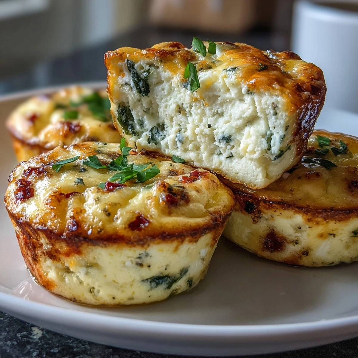 Packed with spinach and bell peppers, these savory Cottage Cheese Egg Bites are ready for a high-protein breakfast.