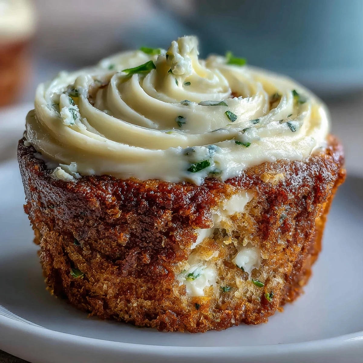 Carrot and Zucchini Muffins with Light Cream Cheese Swirl