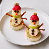 Homemade Banana Peanut Butter Snowmen are a cute, healthy, and festive treat for kids to enjoy.