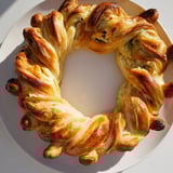 Close-up of a bubbling Reindeer Antler Spinach Dip Ring, a savory holiday appetizer.