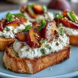 Honey Peach Burrata Toast Brunch