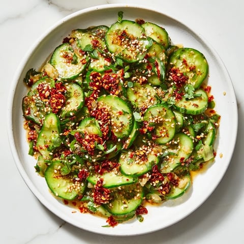 Crisp and refreshing Cucumber Shaker Salad, tossed in a tangy dressing and ready to serve.