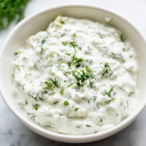 A bowl of creamy Greek Yogurt Ranch Dip, perfect for dipping fresh vegetables or chips.