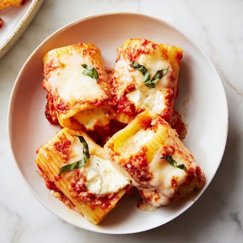 Creamy Four Cheese Baked Pasta, bubbly and golden, a comforting, cheesy casserole ready to serve.