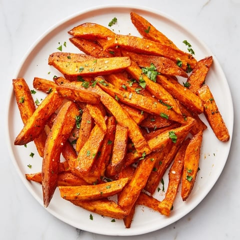 Golden-brown Cajun Spiced Sweet Potato Fries, air-fried to crispy perfection, ready to be enjoyed as a snack.
