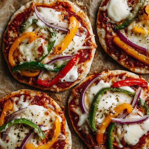 Pizzas sur Pain Pita Façon Italienne.