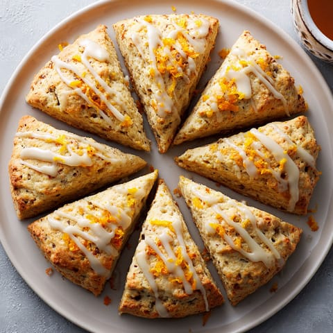 A plate of scones with orange and cardamom flavors.