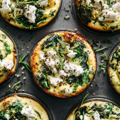 A close up of a spinach quiche.
