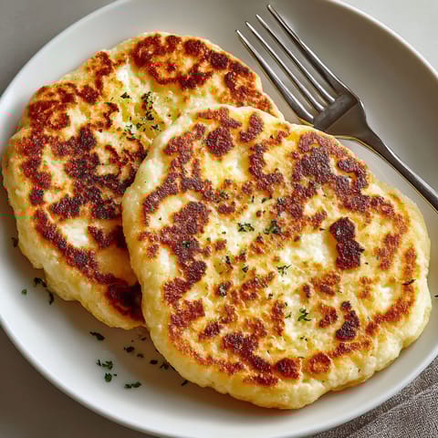A plate of food with a fork and knife.