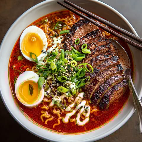 A bowl of noodles with meat and vegetables.