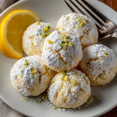 A plate of food with a lemon wedge on it.