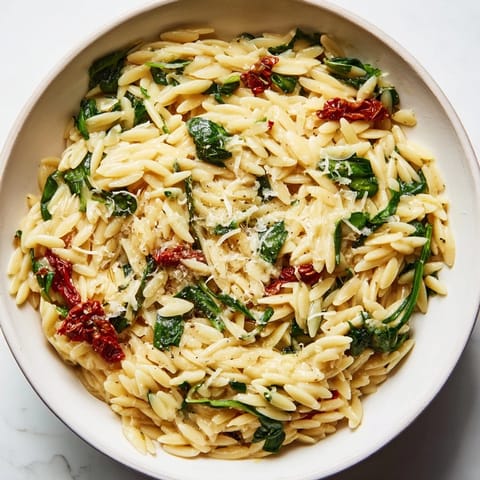 Creamy Tuscan Orzo Bowl