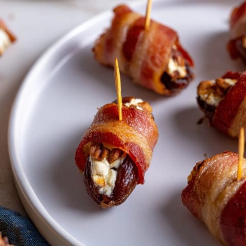 Bacon Wrapped Dates Cream Cheese
