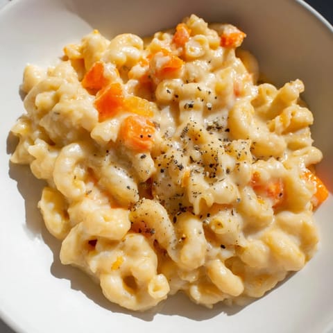 This comforting One-Pot Butternut Squash Mac & Cheese features tender pasta and a smooth, hidden veggie sauce.