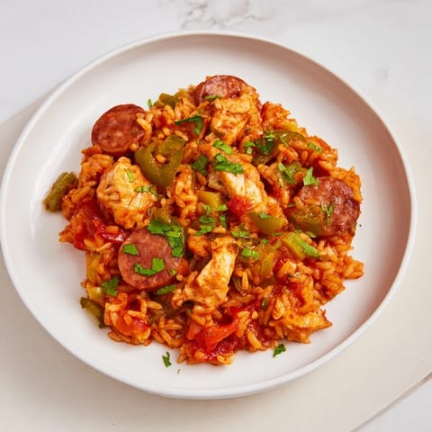 Simple Chicken Sausage Jambalaya