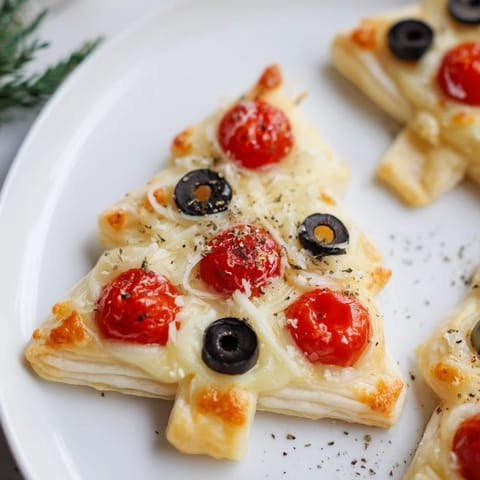 Puff Pastry Christmas Tree Bites