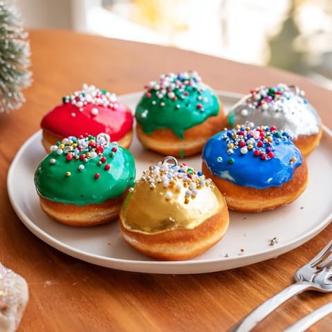 Festive Christmas Ornament Beignets