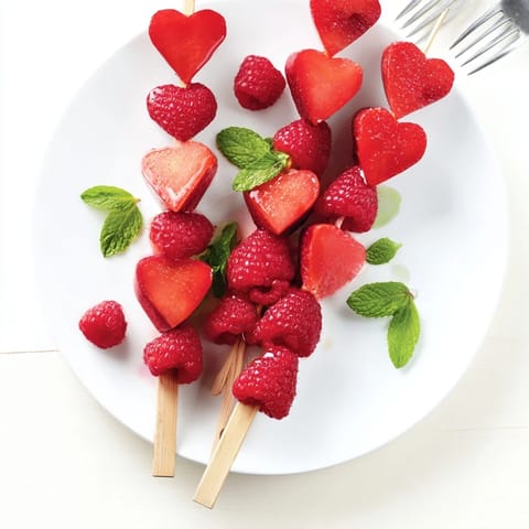 Red Heart Fruit Skewers