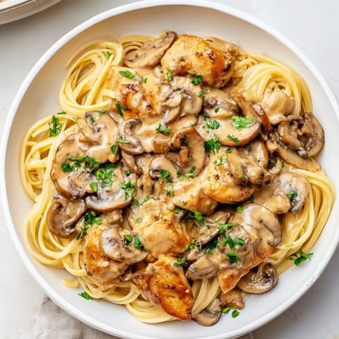 Creamy Mushroom Chicken Pasta