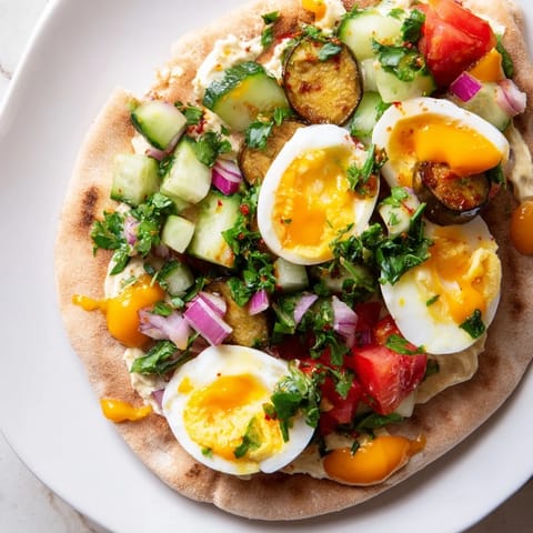 Warm Pita Eggplant Tahini