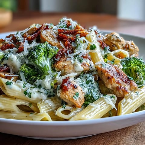 Garlic Parmesan Broccoli Chicken Pasta