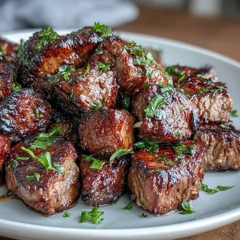 Tender sirloin cubes seared to perfection, tossed in savory garlic butter and paired with crispy Parmesan-crusted avocado fries and light zucchini ribbons.  