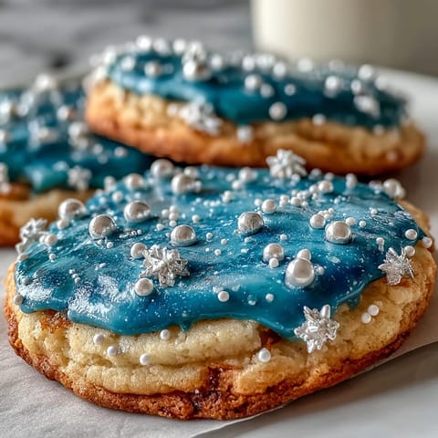 Delicate vanilla sugar cookies decorated with shimmering Pisces constellation and edible silver star sprinkles, perfect for astrology-themed celebrations.